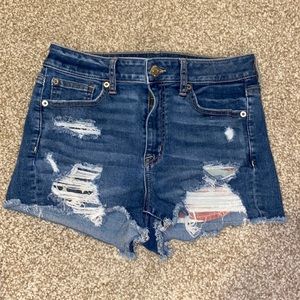 Distressed a&e shorts